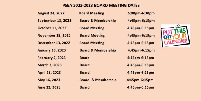 Board Meetings 2022-2023
