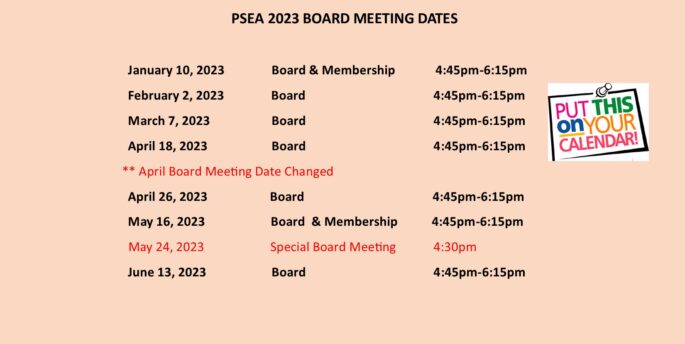 Board Meetings 2023
